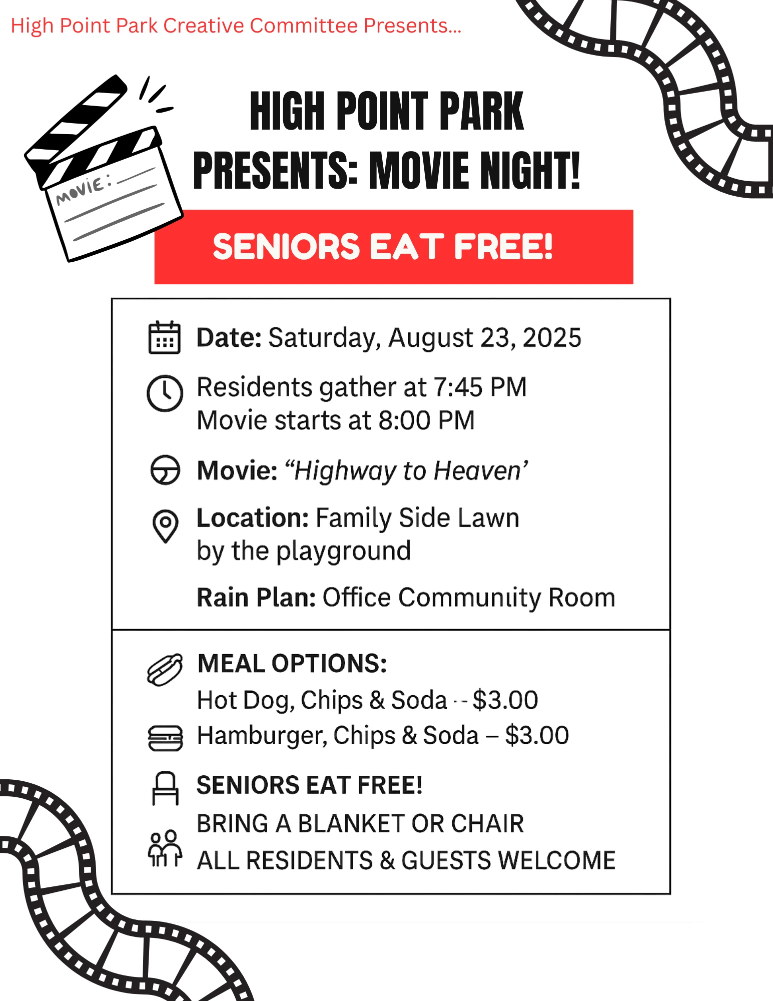 Movie Seniors Eat Free